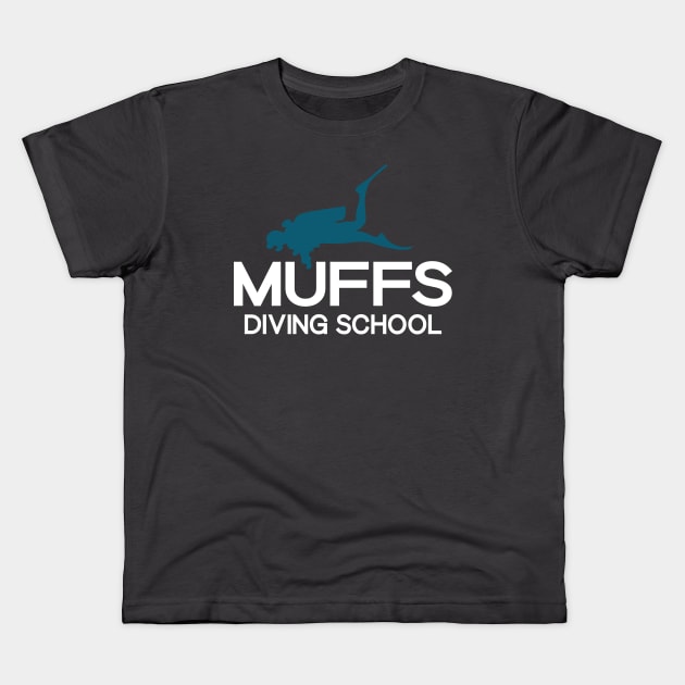 Muffs diving School Kids T-Shirt by designnas2